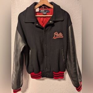 OG Vintage Polo Ralph Lauren Tiger Leather Jacket Size M